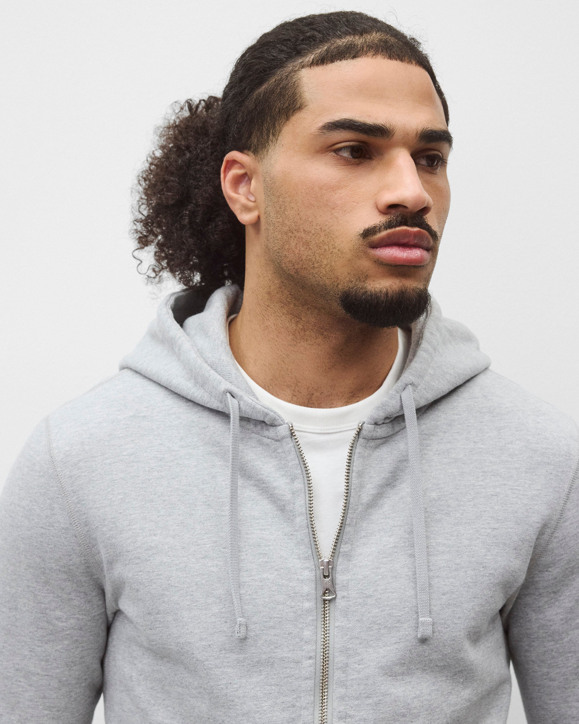 Ron Herman /Reigning champグレー フード付きパーカー Midweight Terry Slim Zip Hoodie | Reigning Champ | Reigning Champ US