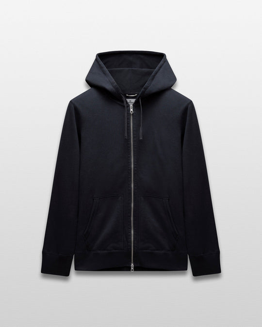 Slim zip hoodie with a narrow torso and sleeve shape