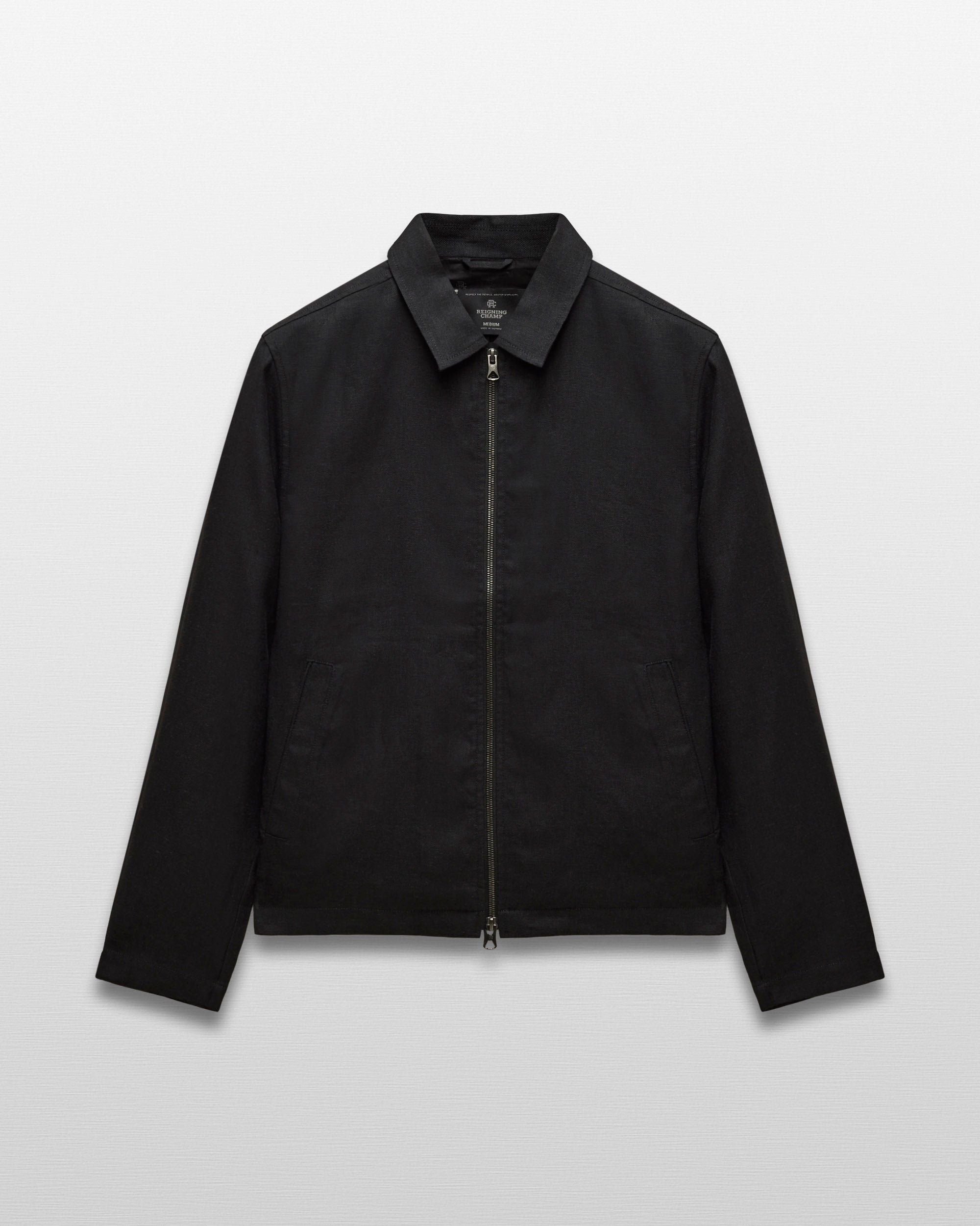 ジャケット・アウター REIGNING CHAMP NYLO TWILL JACKET Reigning Champ Nylon Woven Crew Jacket Black – LESS 17