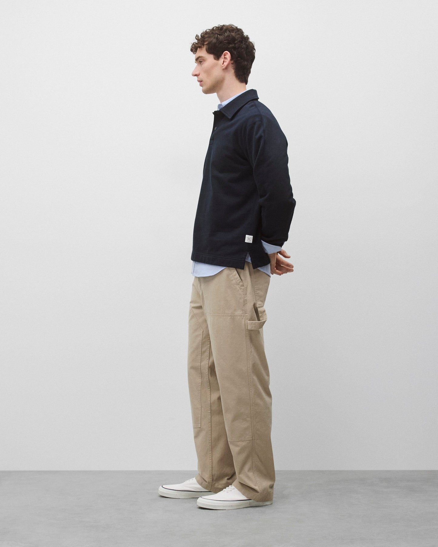 Cotton Canvas Relaxed Double Knee Pant