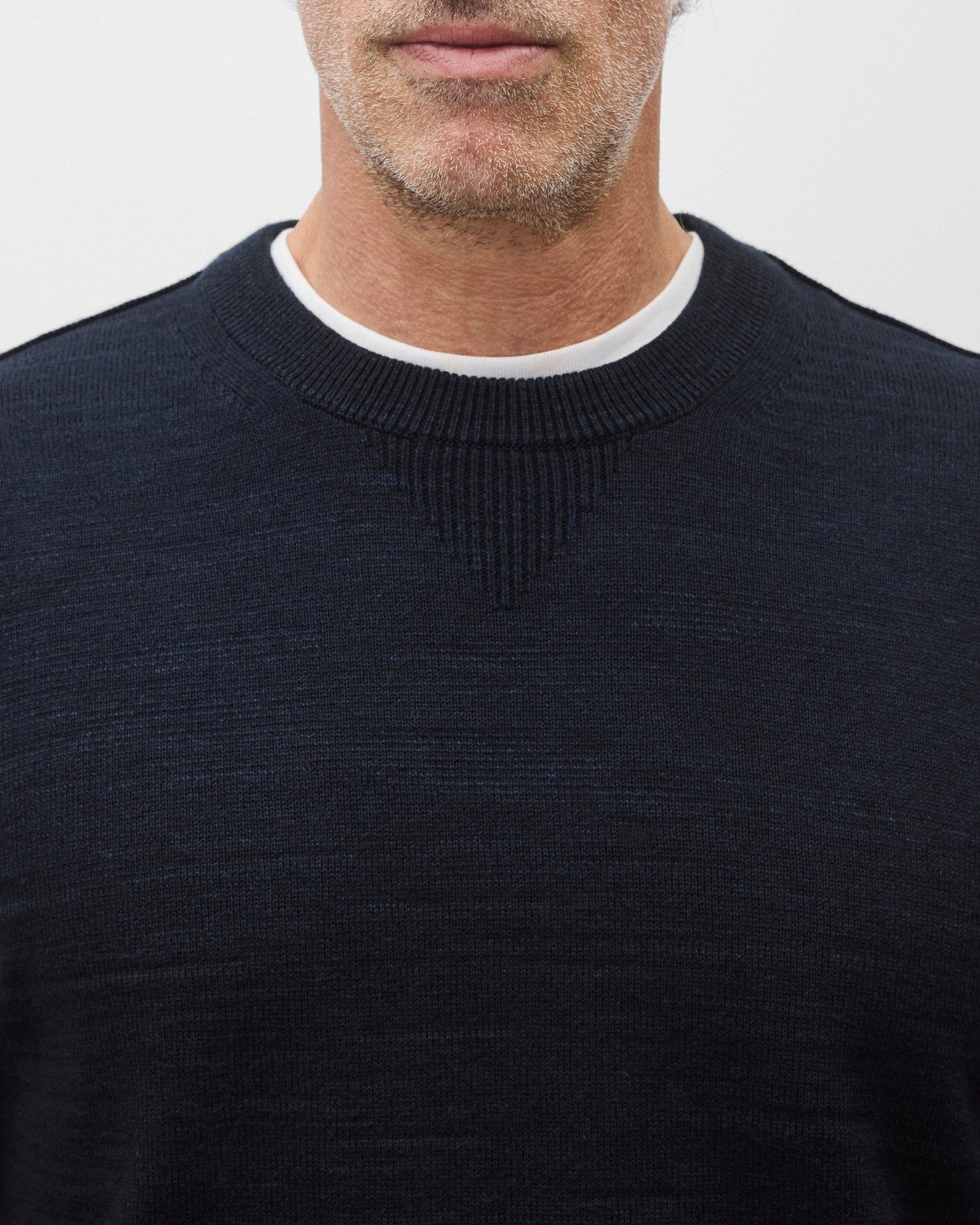 Cotton Slub Laurel Crewneck