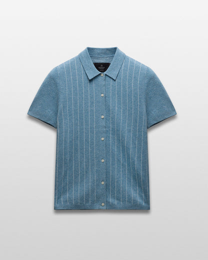 Cotton Linen Stripe Piazza Shirt