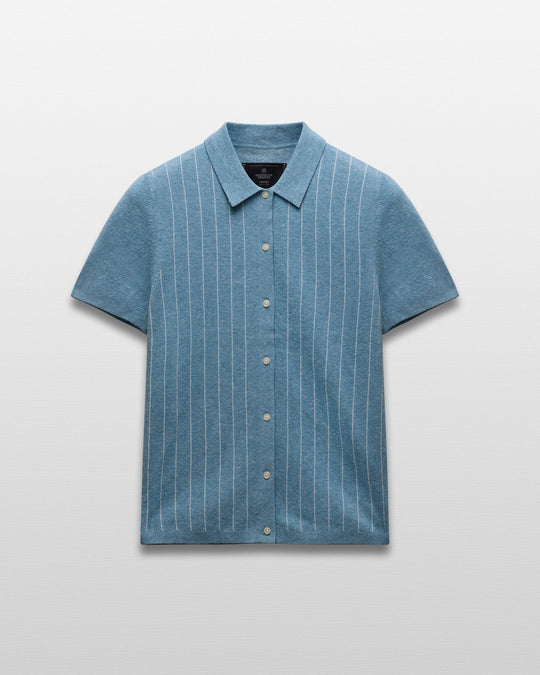 Cotton Linen Stripe Piazza Shirt