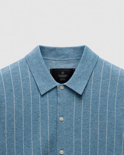Cotton Linen Stripe Piazza Shirt