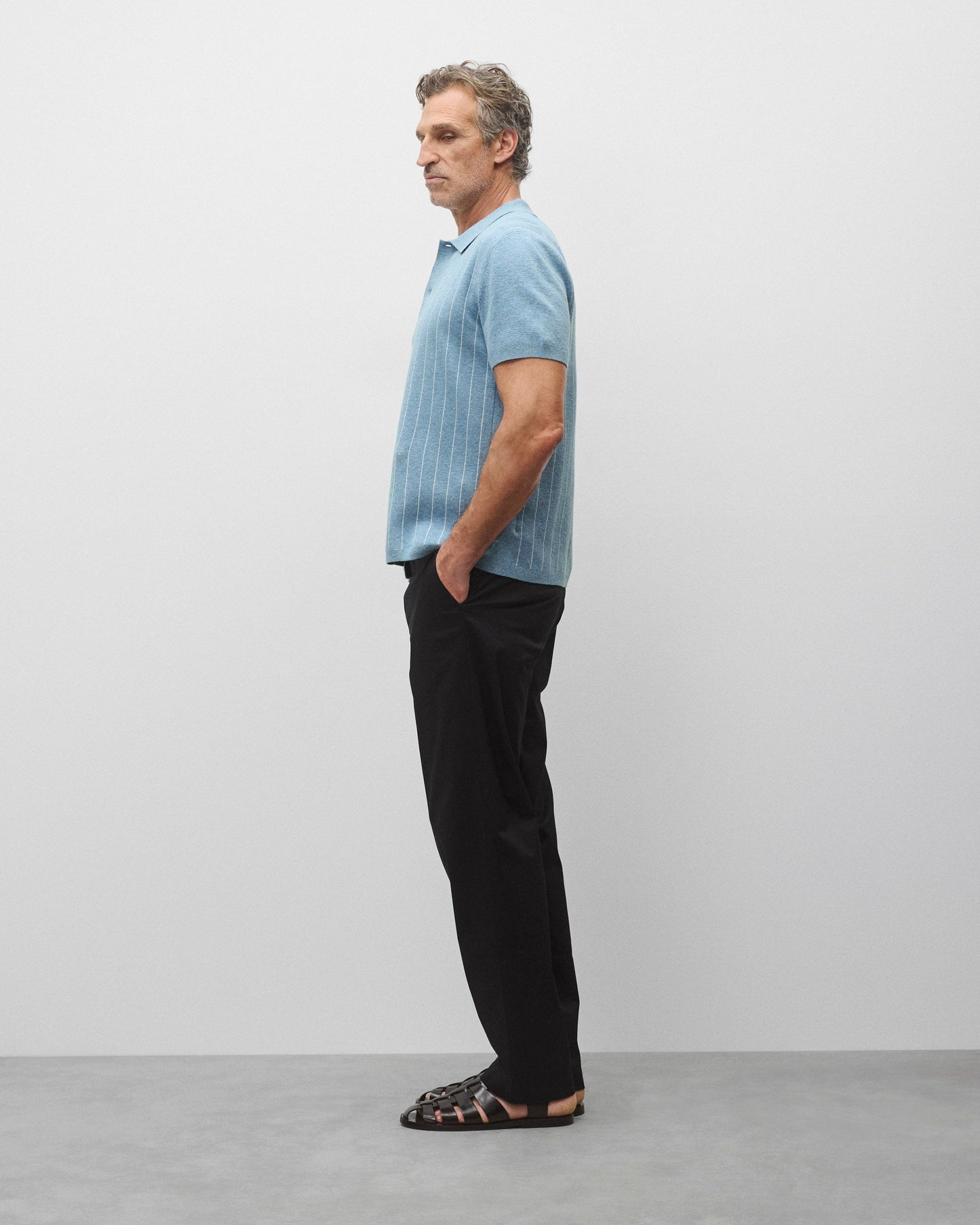 Cotton Linen Stripe Piazza Shirt