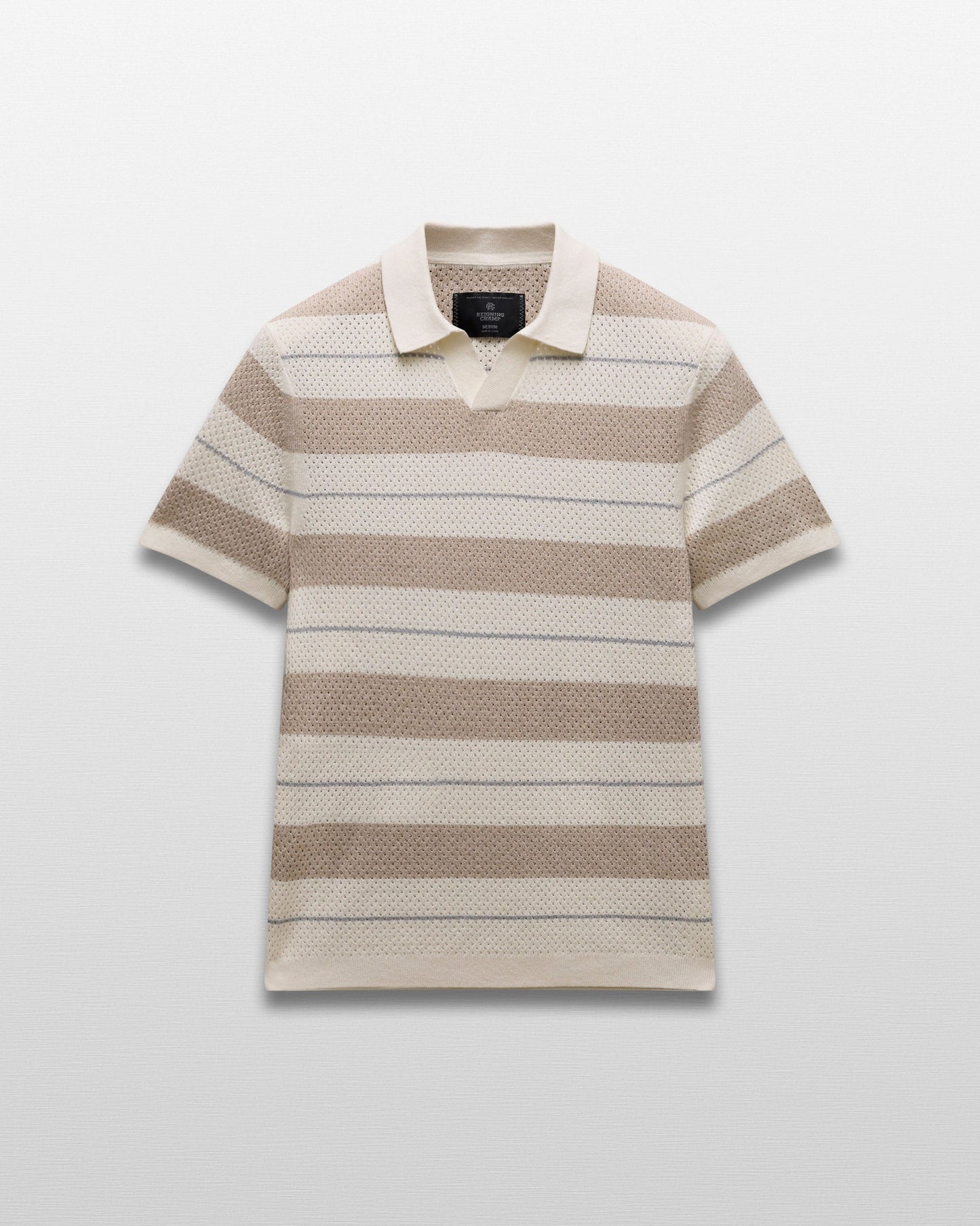 Cotton Linen Stripe Victor Polo