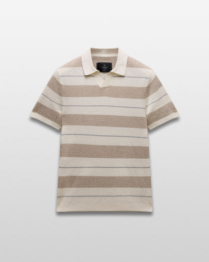 Cotton Linen Stripe Victor Polo