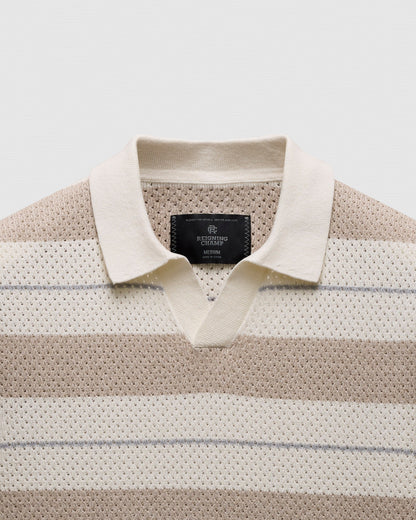Cotton Linen Stripe Victor Polo
