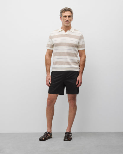 Cotton Linen Stripe Victor Polo