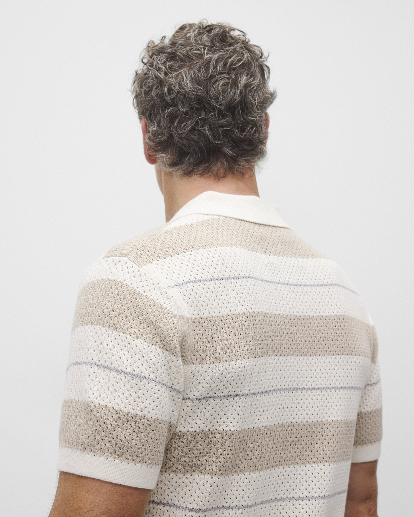 Cotton Linen Stripe Victor Polo