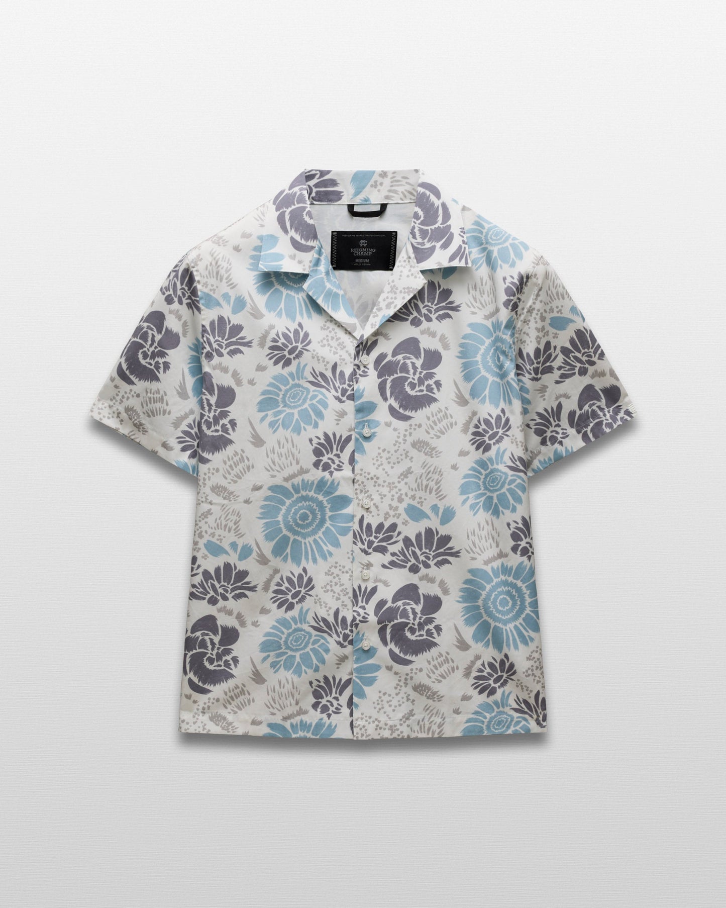Cotton Poplin Floral Standard Camp Shirt