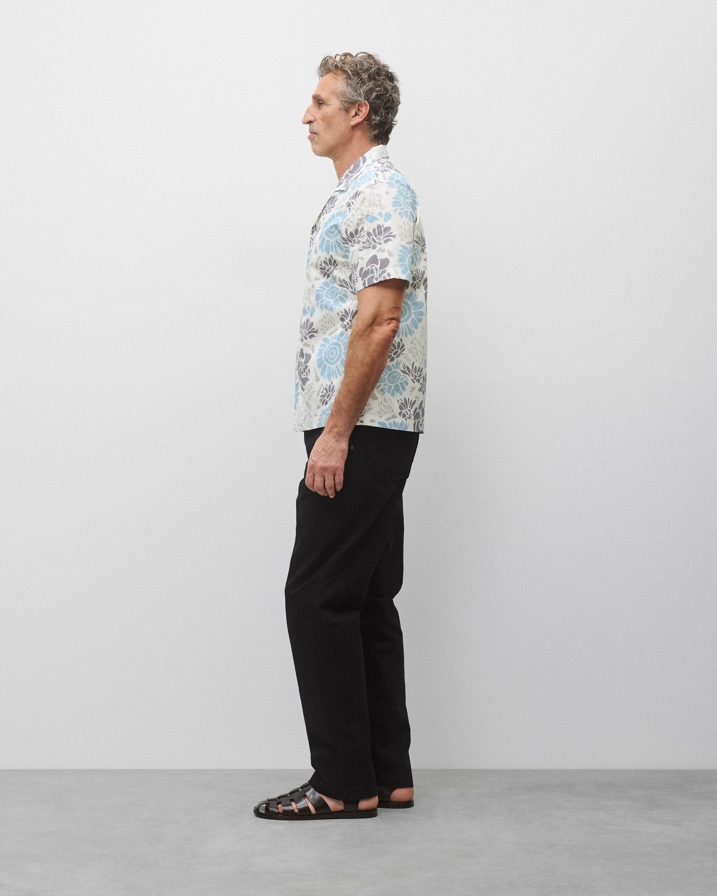 Cotton Poplin Floral Standard Camp Shirt