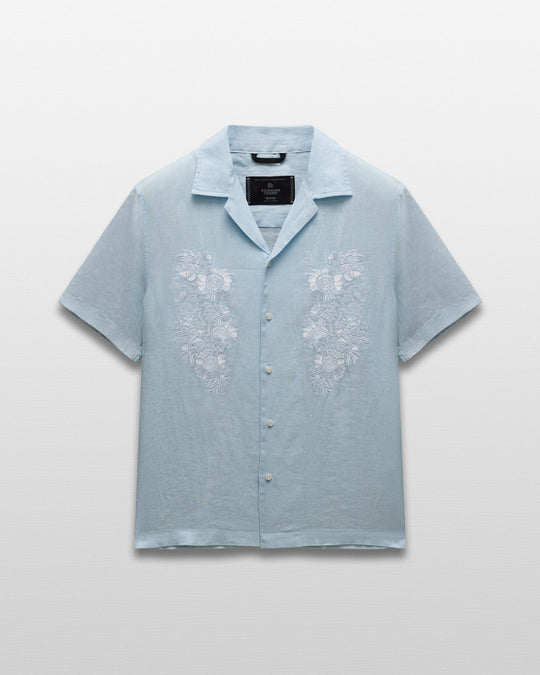 Linen Floral Standard Camp Shirt