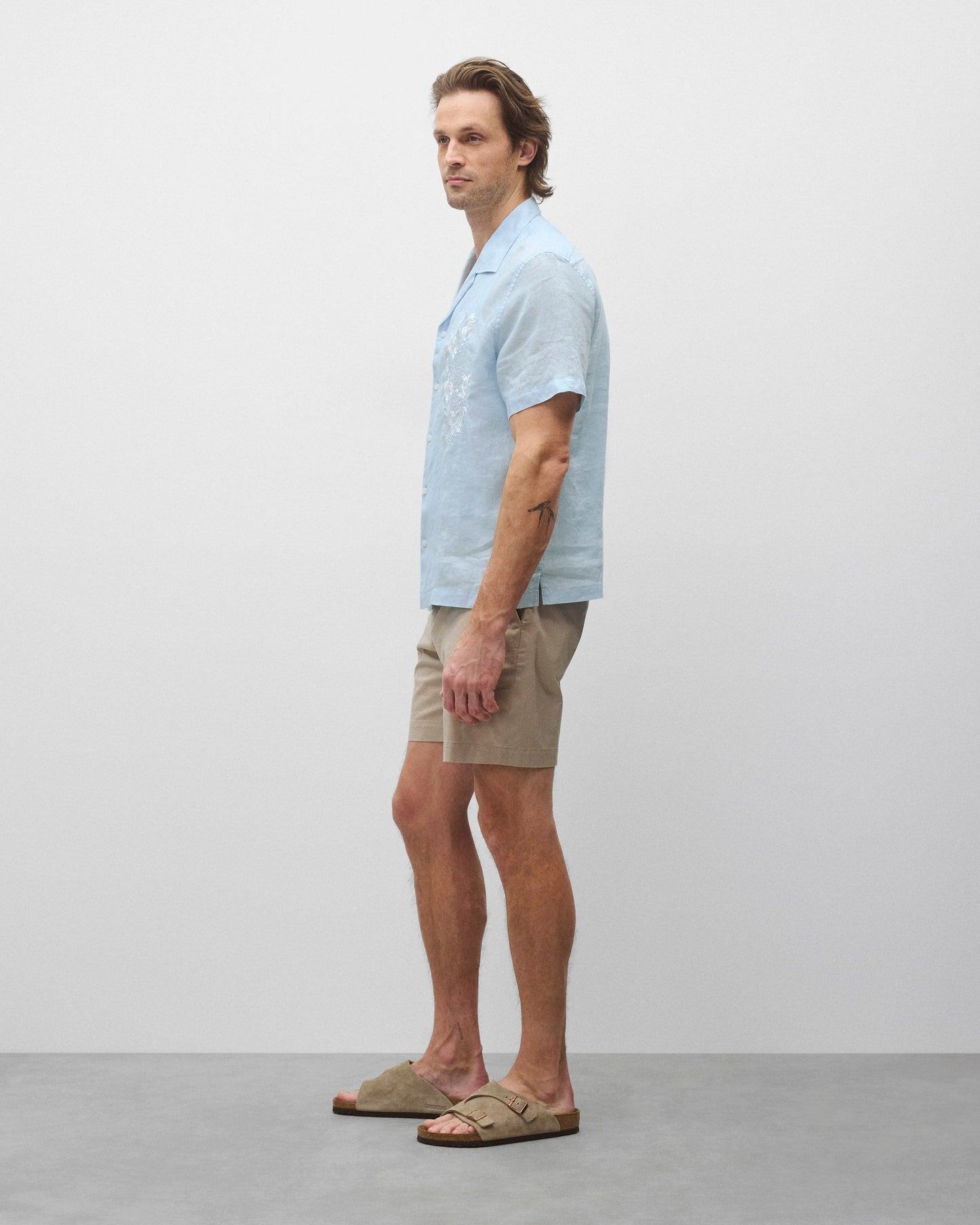 Linen Floral Standard Camp Shirt