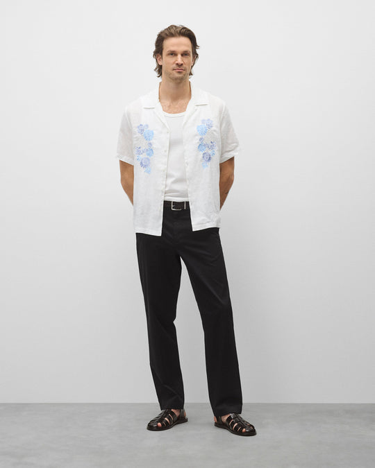 Linen Floral Standard Camp Shirt