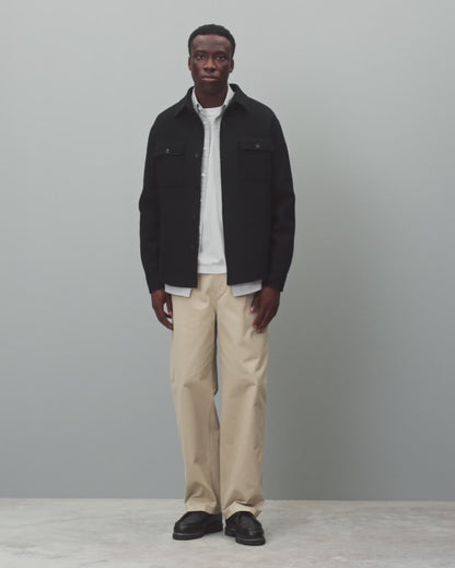 Double Faced Wool Concourse Overshirt