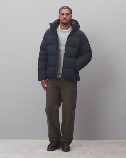 Matte Ripstop Franchise Hooded Down Jacket