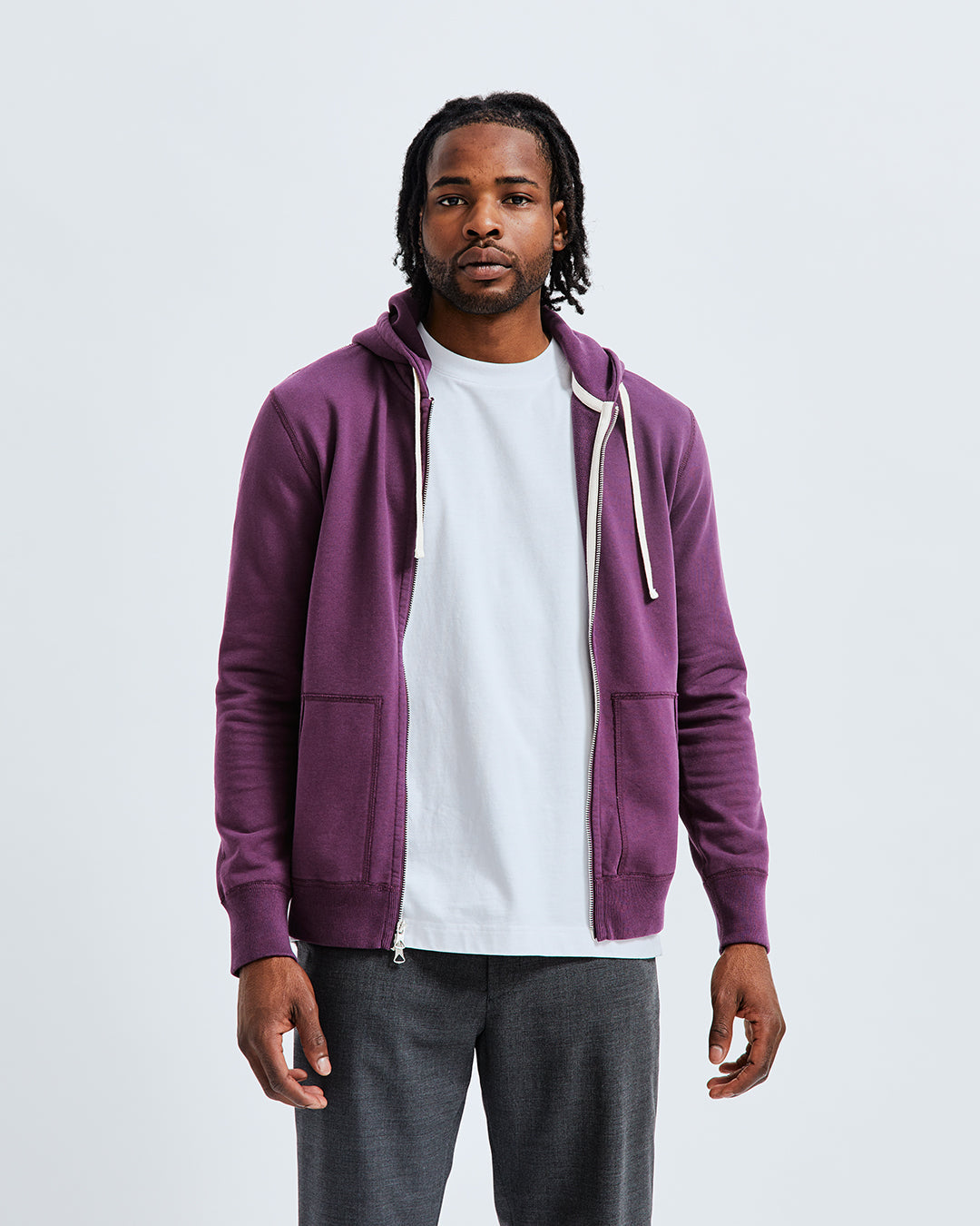 Purple full zip hoodie new arrivals