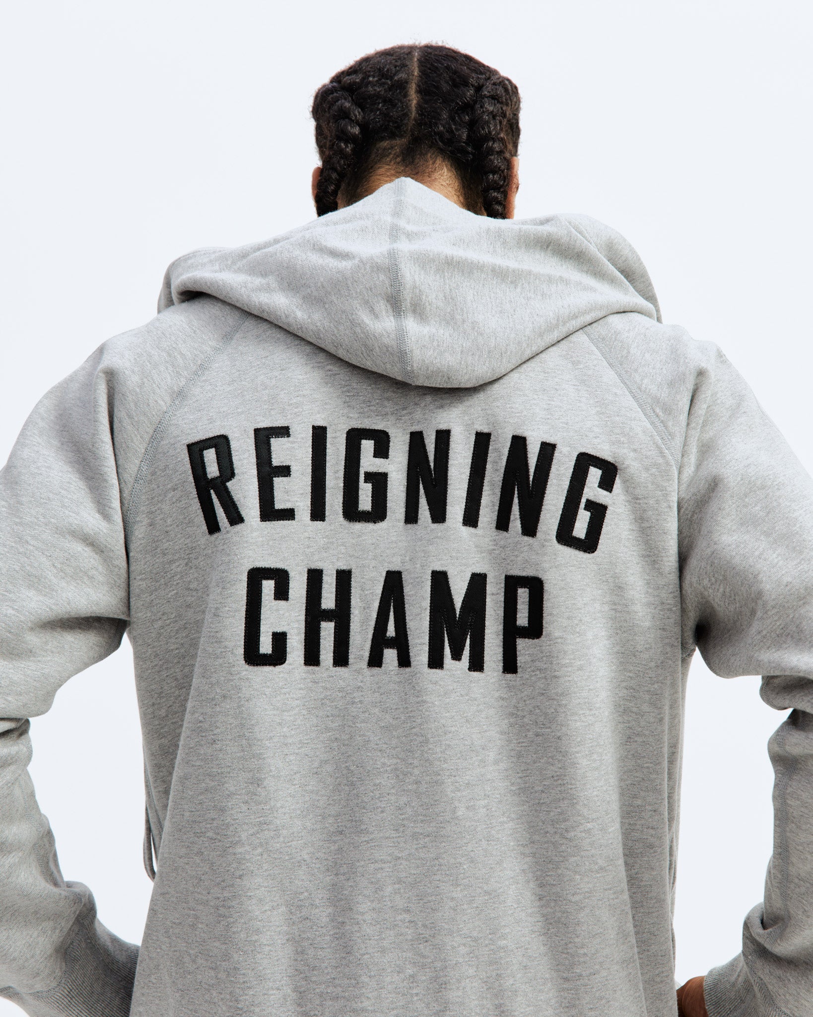 Reigning champ embroidered hoodie best sale