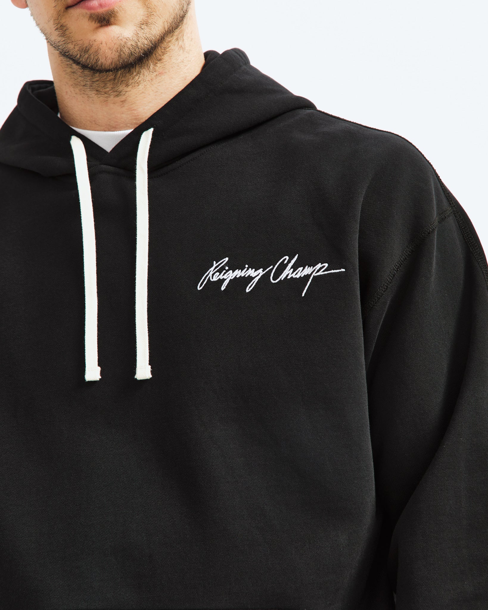Reigning champ top embroidered hoodie