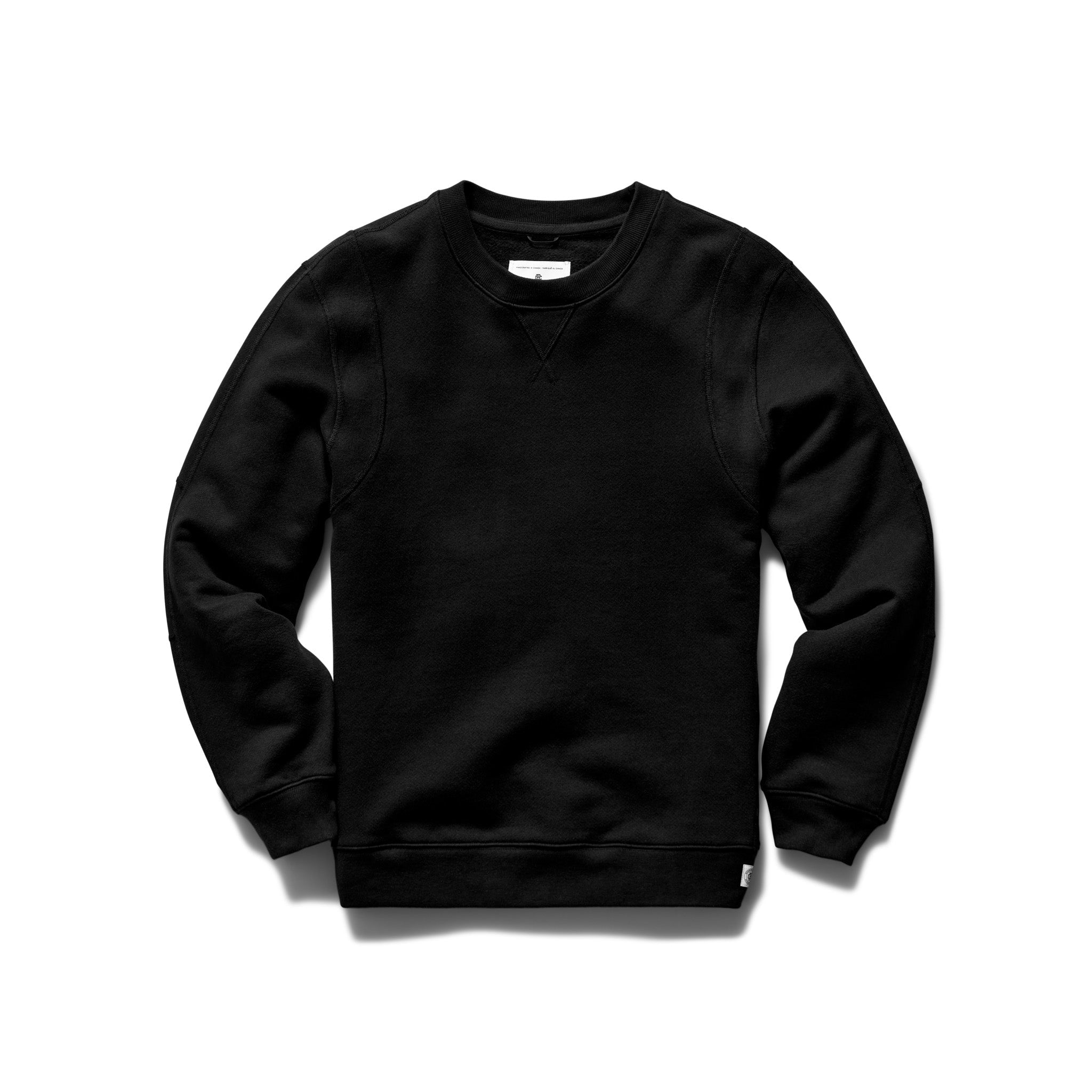Black fleece crewneck sweatshirt 2025