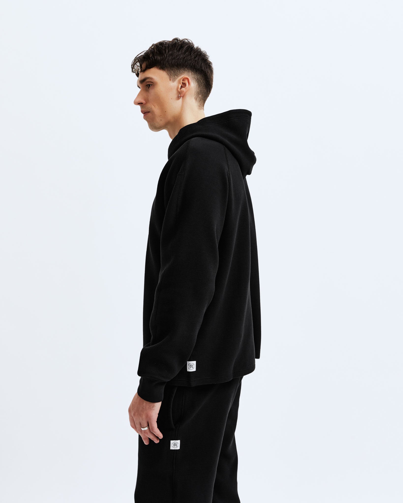 Black sales thermal hoodie