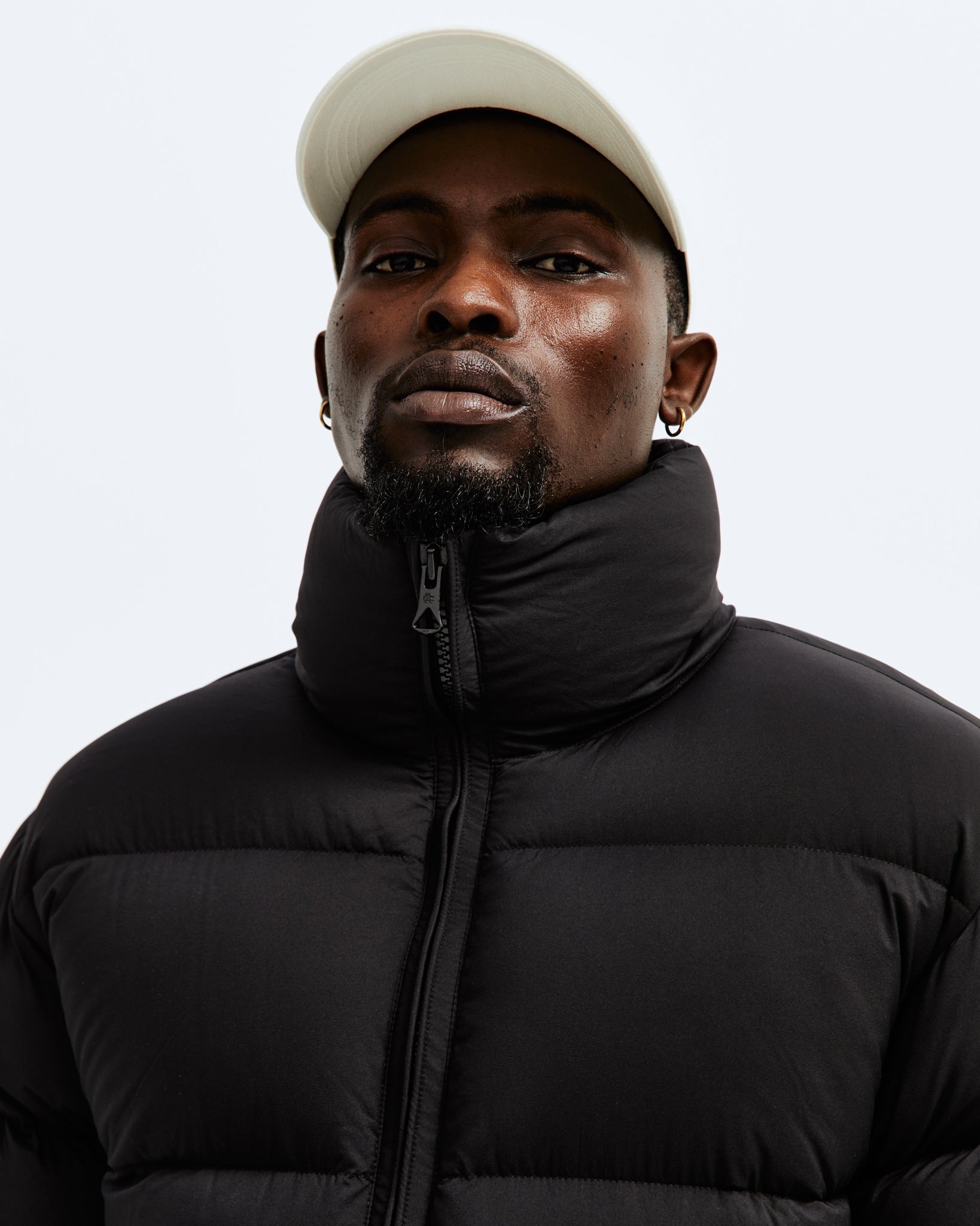Matte black puffer jacket cheap