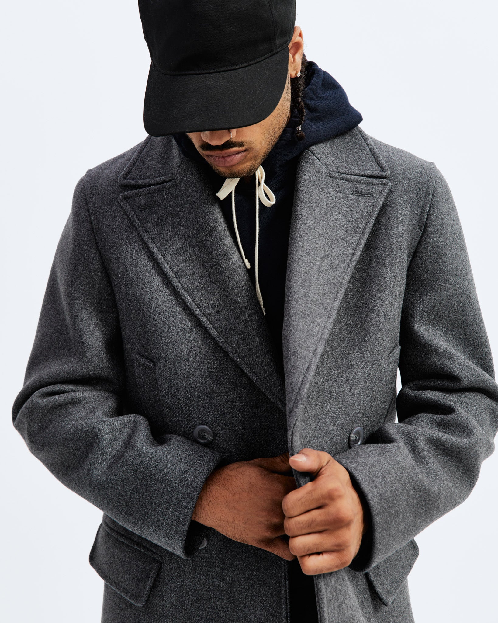 Melton Wool Polo Coat Reigning Champ