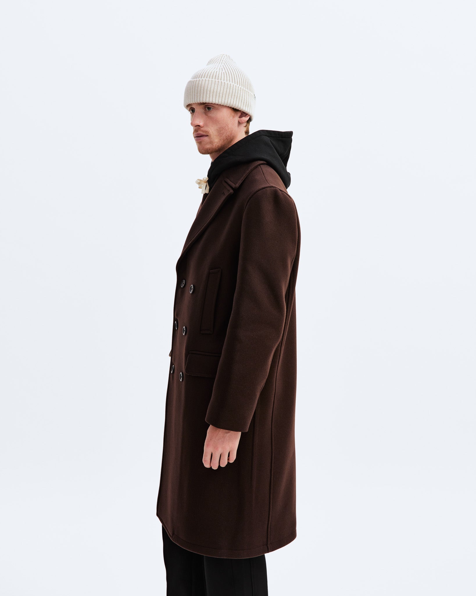 Melton wool coat mens clearance