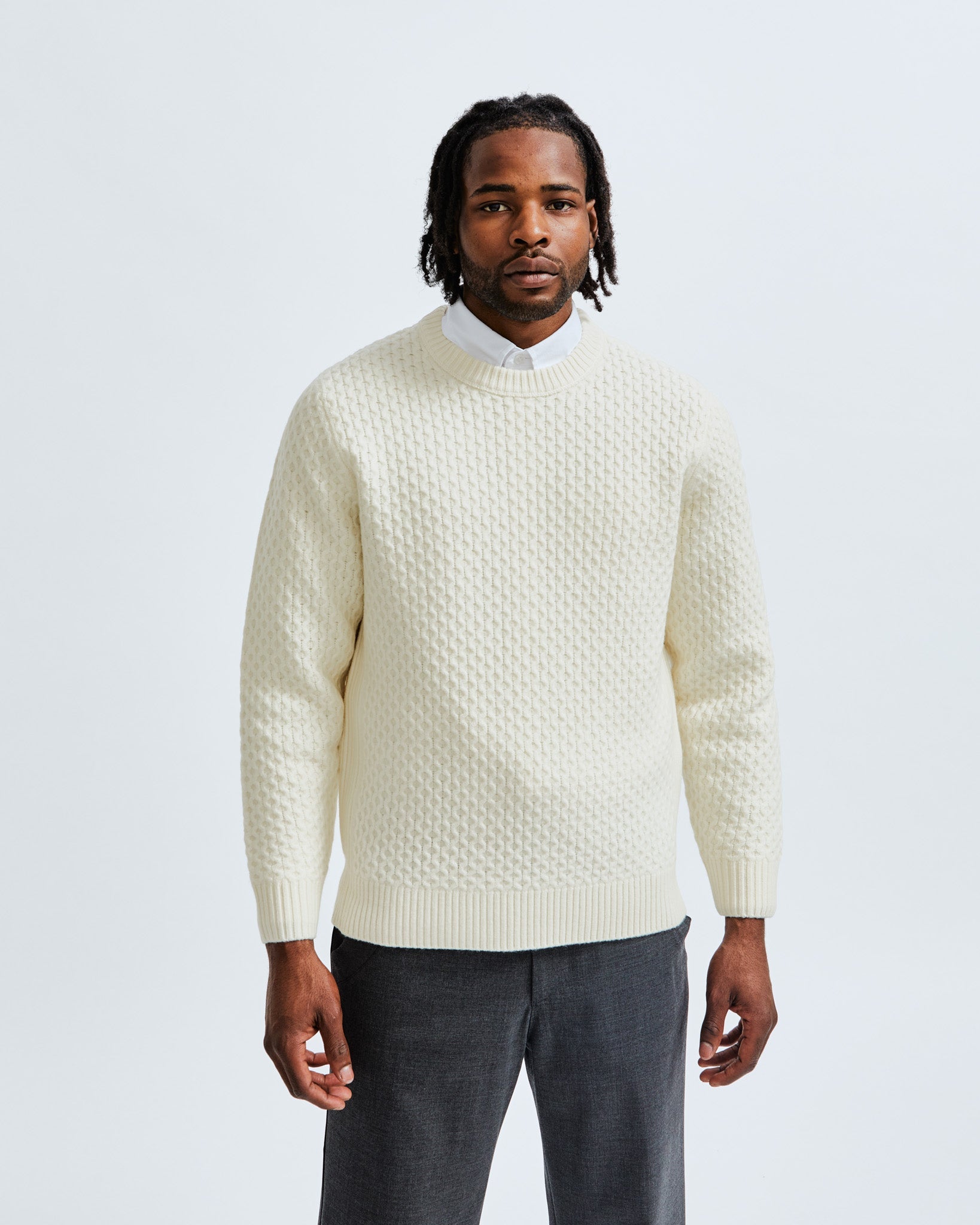 Cream crew outlet neck jumper