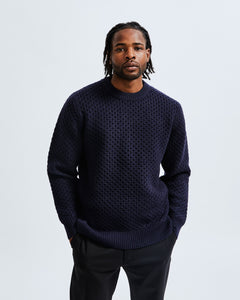 Merino Honeycomb Crewneck