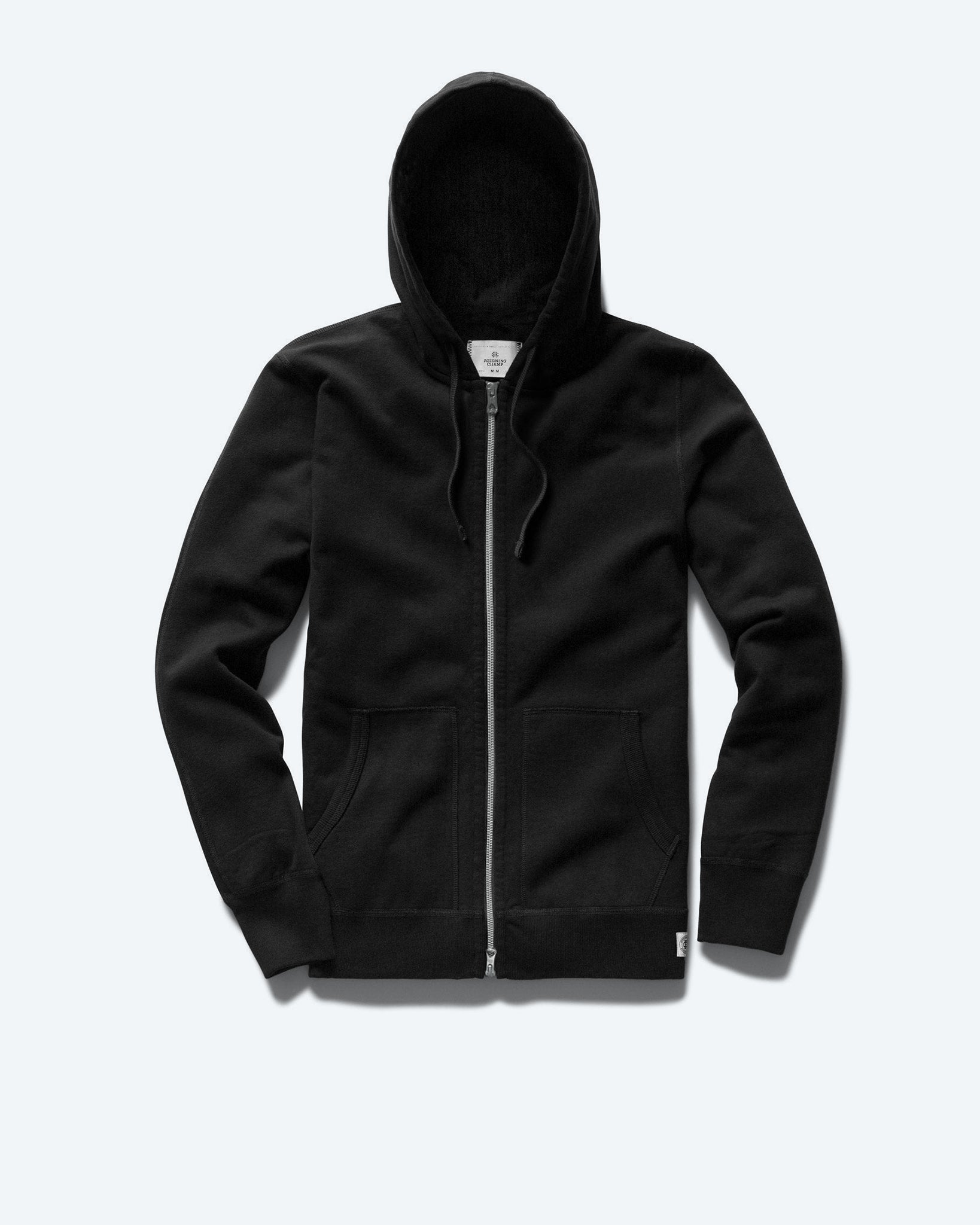 Plain black zip up clearance hoodie