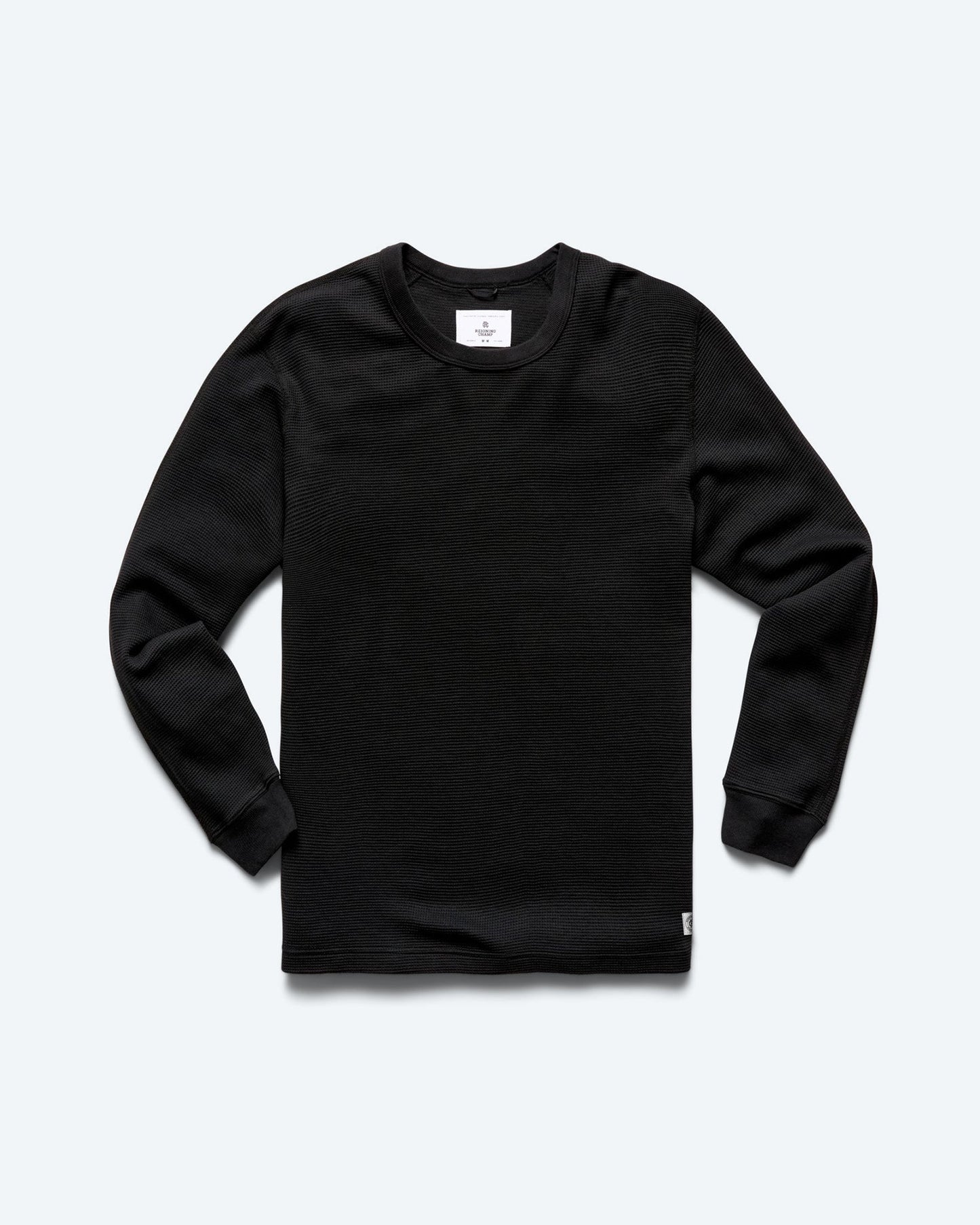 Stretch Waffle Long Sleeve Crew Top, Long Sleeve Tops