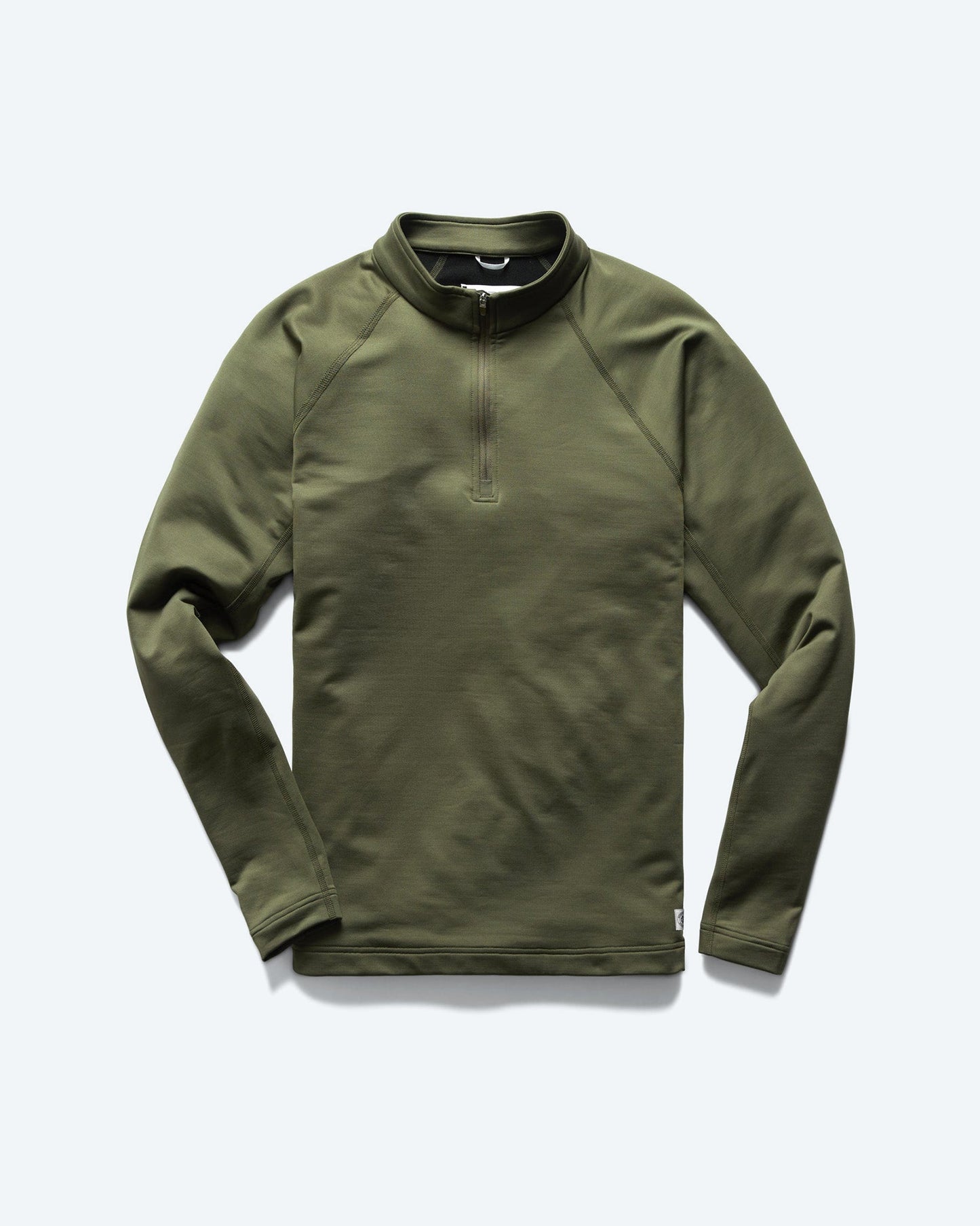 Fleece Stretch Half-Zipped Long Sleeved T-Shirt